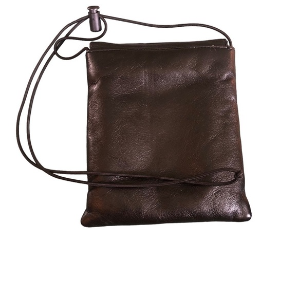 Wilson Maxima Black Small Leather Crossbody Bag Pockets 7X5.5” Casual Hands Free - Picture 2 of 5